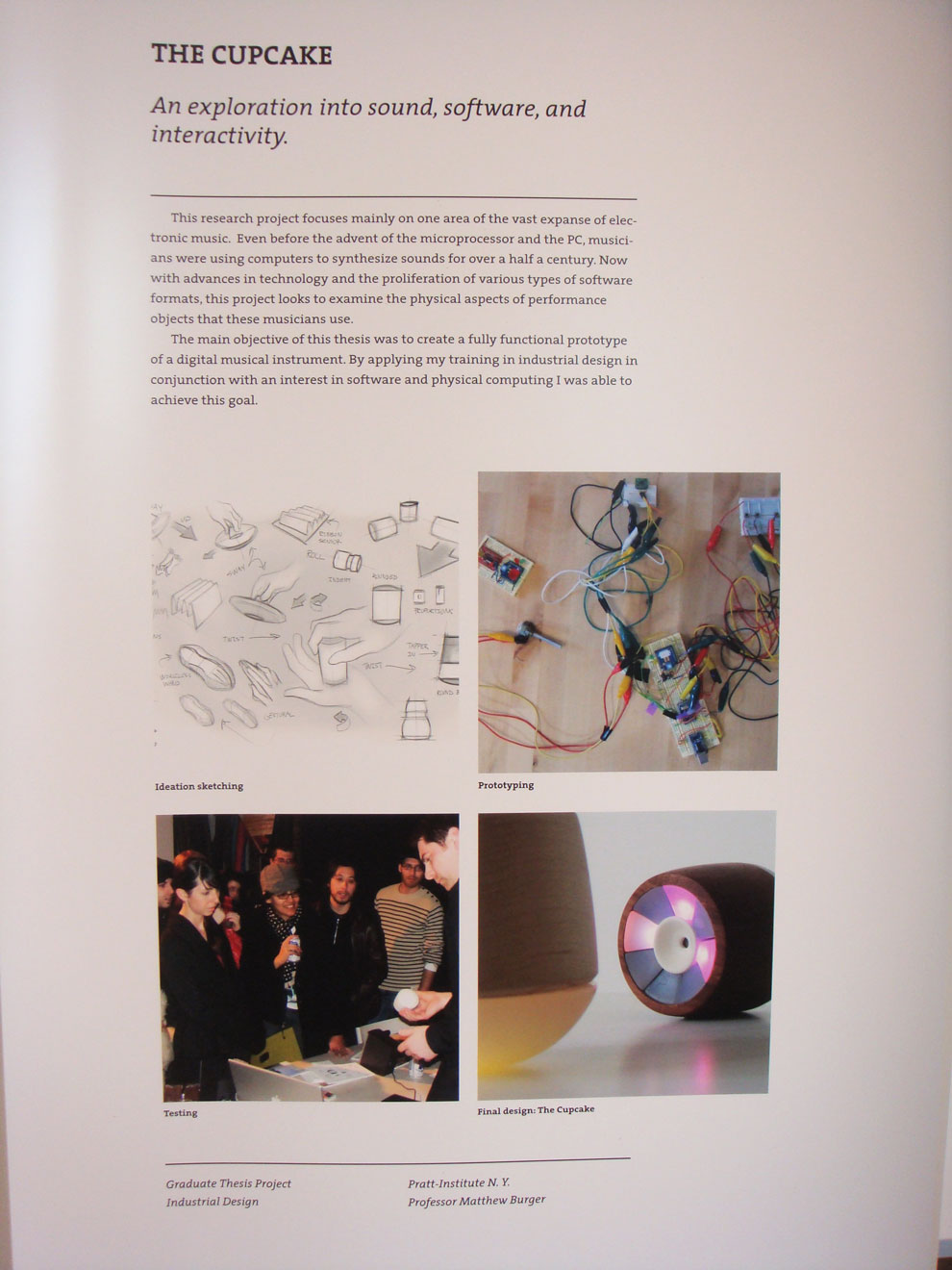 cupcake: thesis project 2009, brian kerr, pratt institute id student, vom labor zum projekt exhibit, weimar